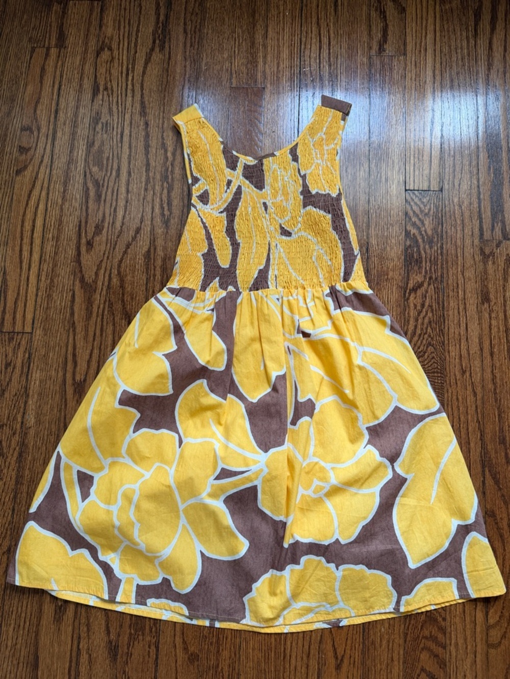 Zara Girls Yellow Floral Sleeveless Dress by